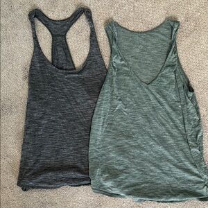 Lululemon Athletica bundle Gray and Green Racerback Tank Tops